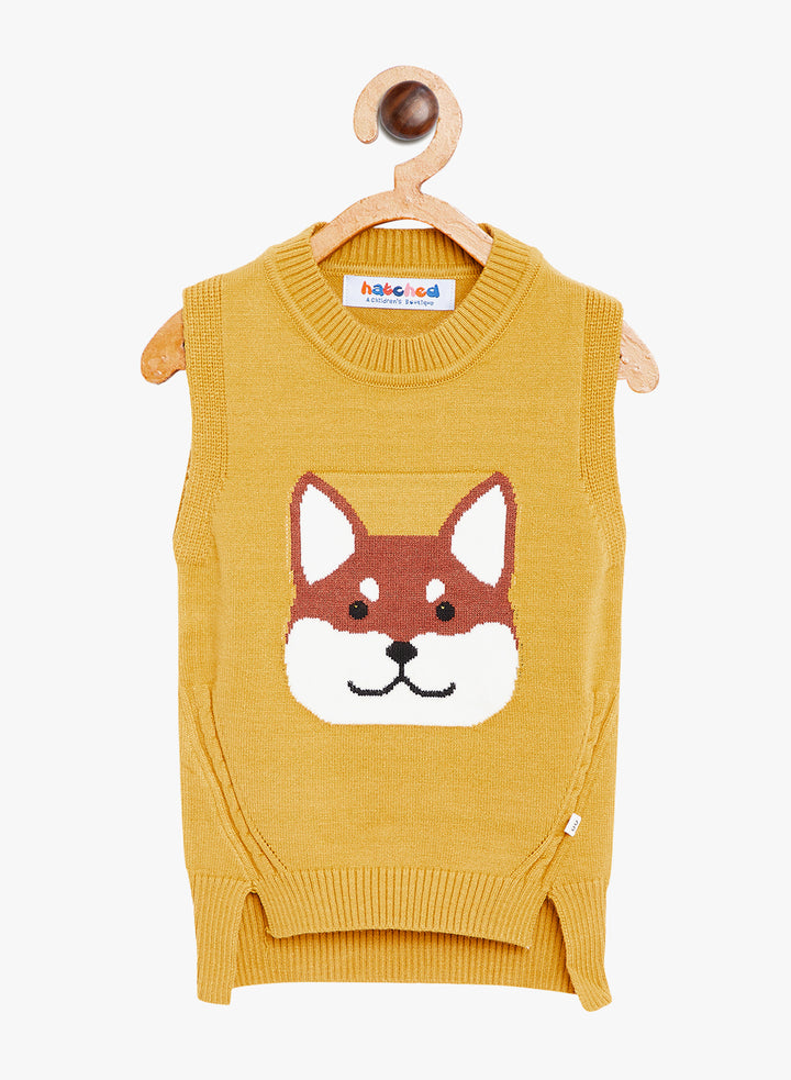 Whimsical Delight: Half Sweater with Adorable Animal Print for Kids