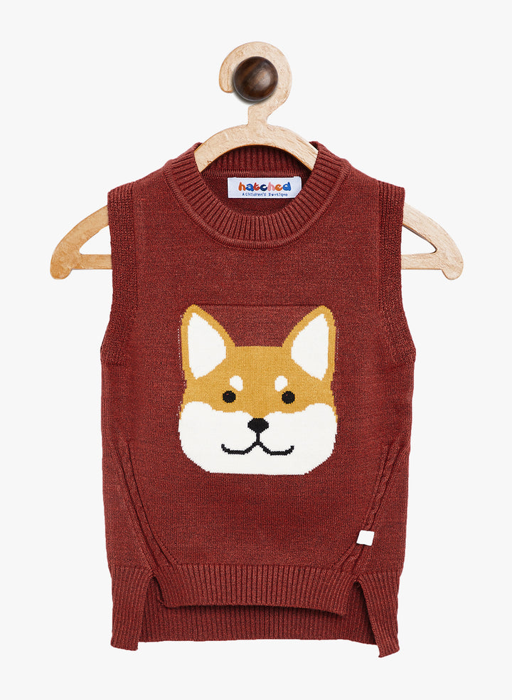 Whimsical Delight: Half Sweater with Adorable Animal Print for Kids