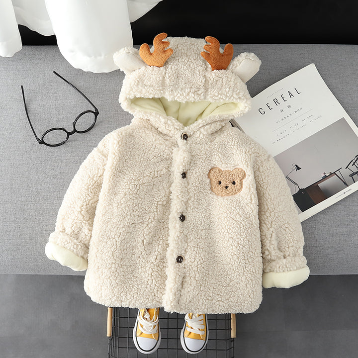 Stay Cozy and Adorable with Our Kids' Winter Button Coat