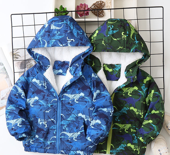 Roar into Style with Our Dino Print Jacket