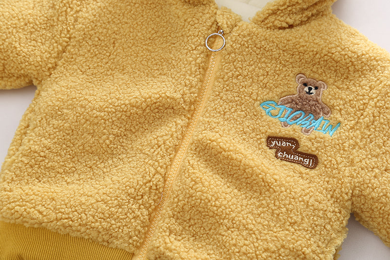 Adorable Baby Winter Coat with Teddy Bear Charm