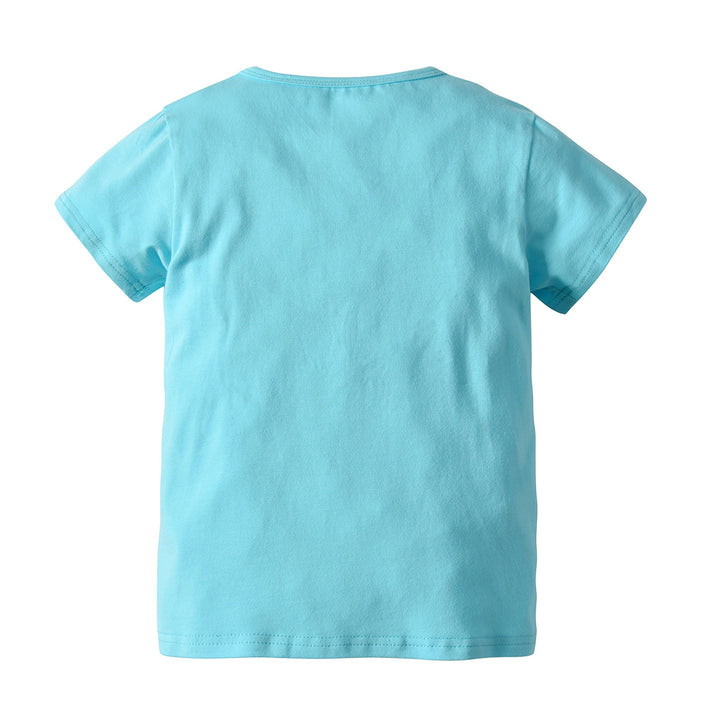 Cool Off in Style with Our Summer Time Ice Cream Print Half Sleeves Tee for Kids!