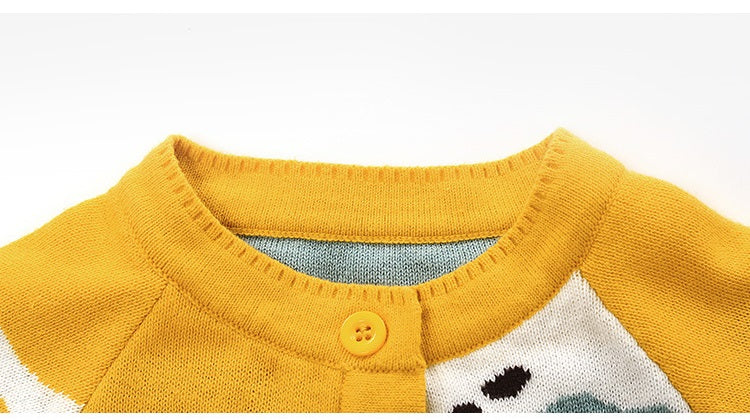 Snuggle Up in Style: Sweater-Style Romper with Button Closure for Babies