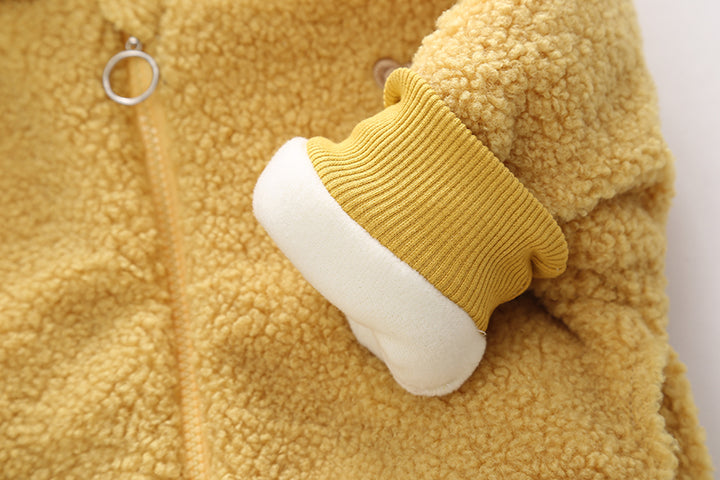 Adorable Baby Winter Coat with Teddy Bear Charm