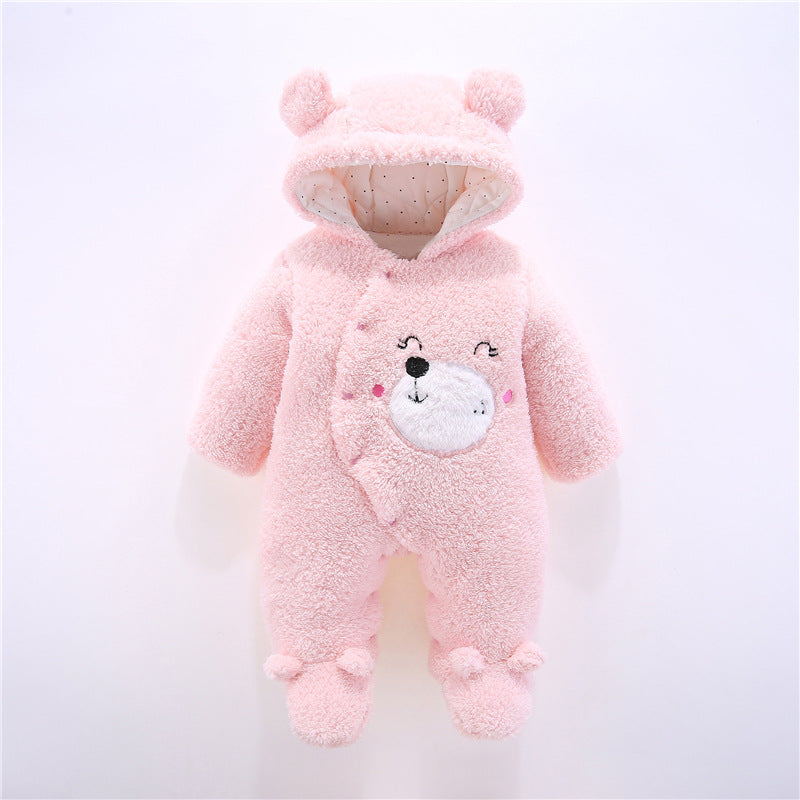 Bear-Perfect Winter Comfort: Introducing Our Fleece Bear Romper for Babies