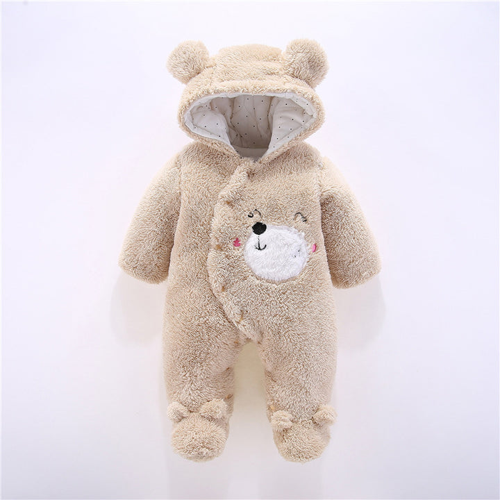 Bear-Perfect Winter Comfort: Introducing Our Fleece Bear Romper for Babies