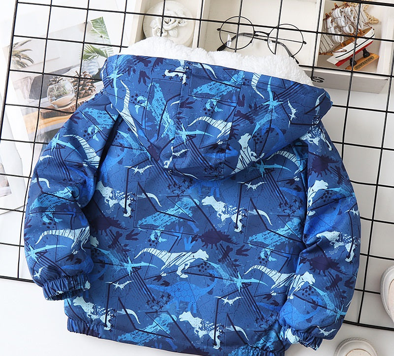 Roar into Style with Our Dino Print Jacket