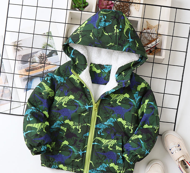 Roar into Style with Our Dino Print Jacket