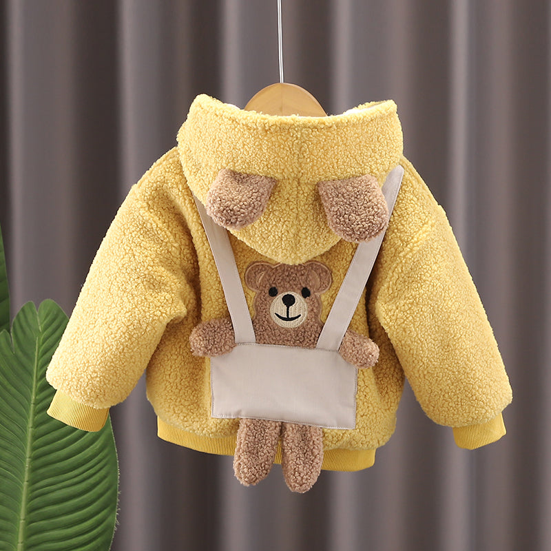 Adorable Baby Winter Coat with Teddy Bear Charm