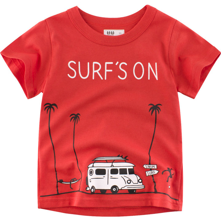 Catch the Wave with Our "Surf On" Tee for Kids!