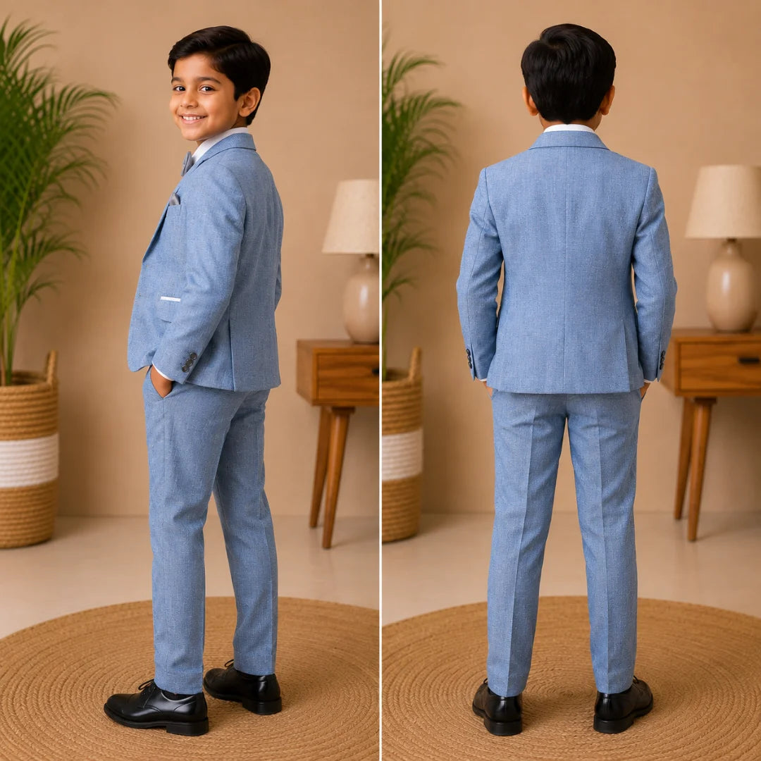 Blue & White Suit