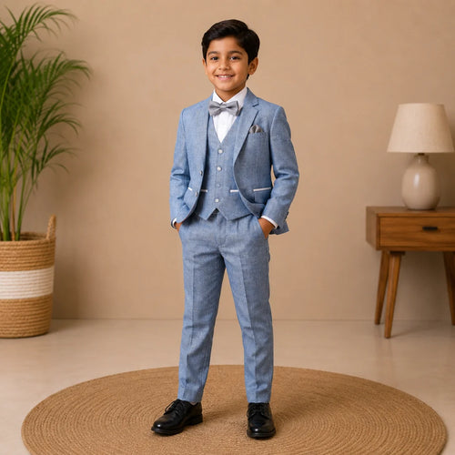 Blue & White Suit