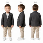 Dark Grey Check Blazer – Smart & Stylish Fit