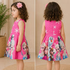 Cold Shoulder Frozen Dress Dark Pink