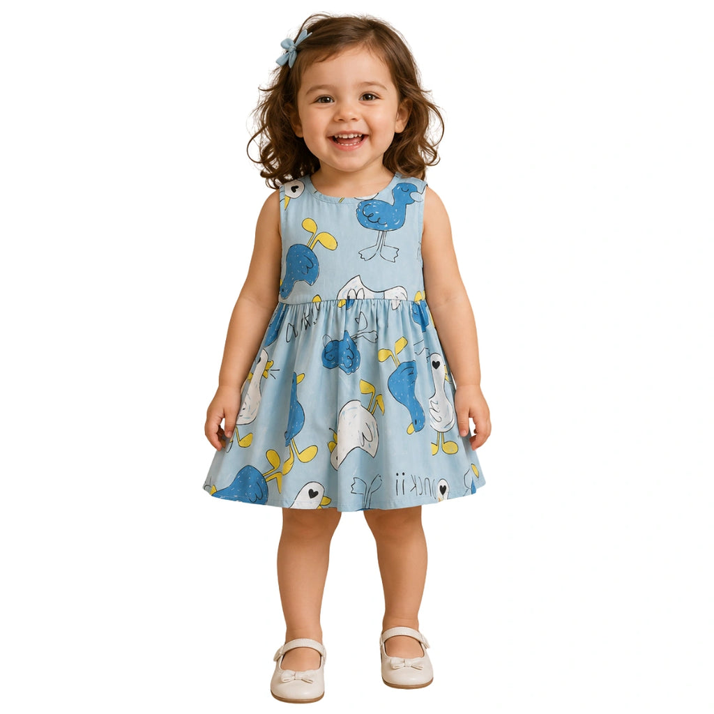 Blue Cotton Duck Dress
