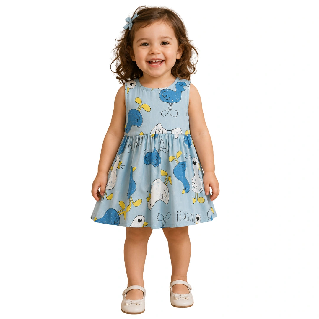 Blue Cotton Duck Dress
