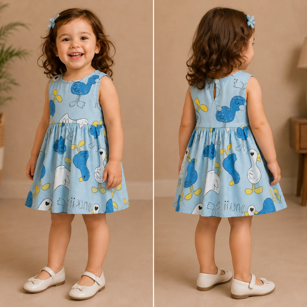 Blue Cotton Duck Dress