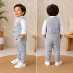 Grey Double-Button Waistcoat