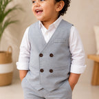 Grey Double-Button Waistcoat
