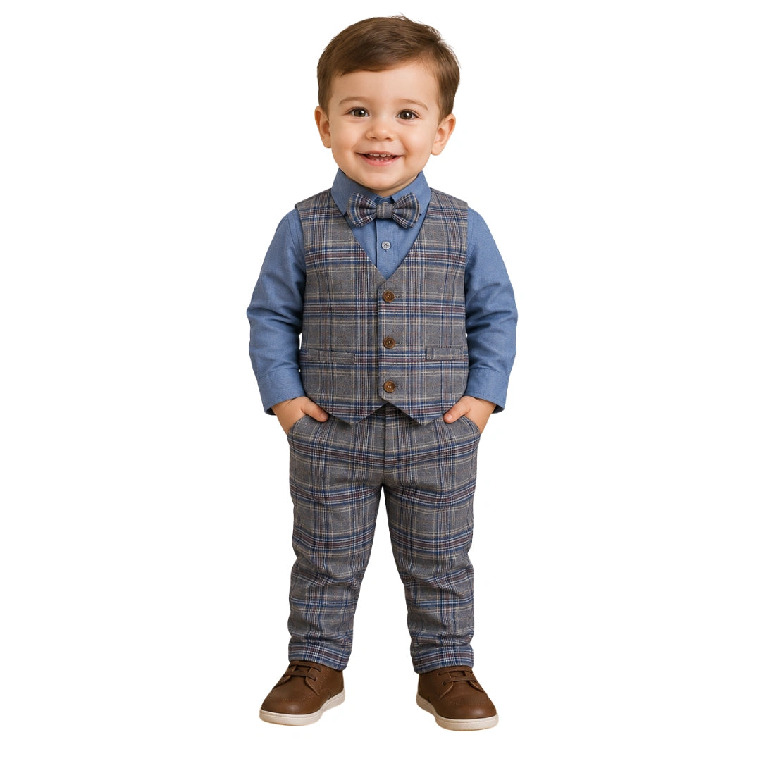 Grey Waistcoat Set