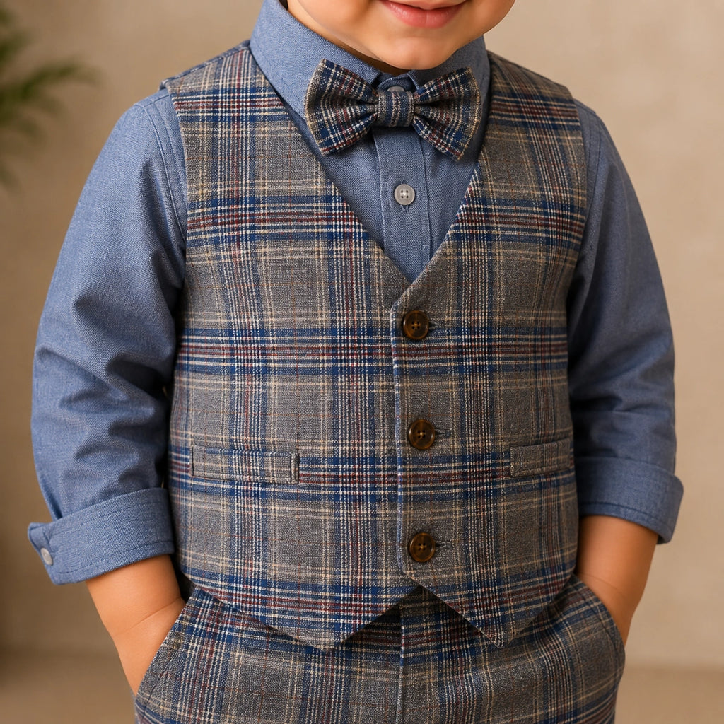 Grey Waistcoat Set