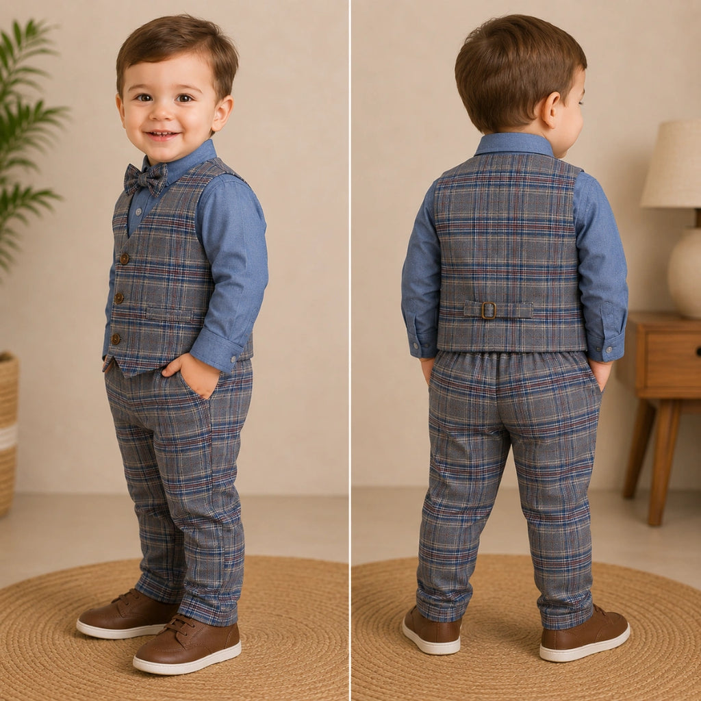 Grey Waistcoat Set