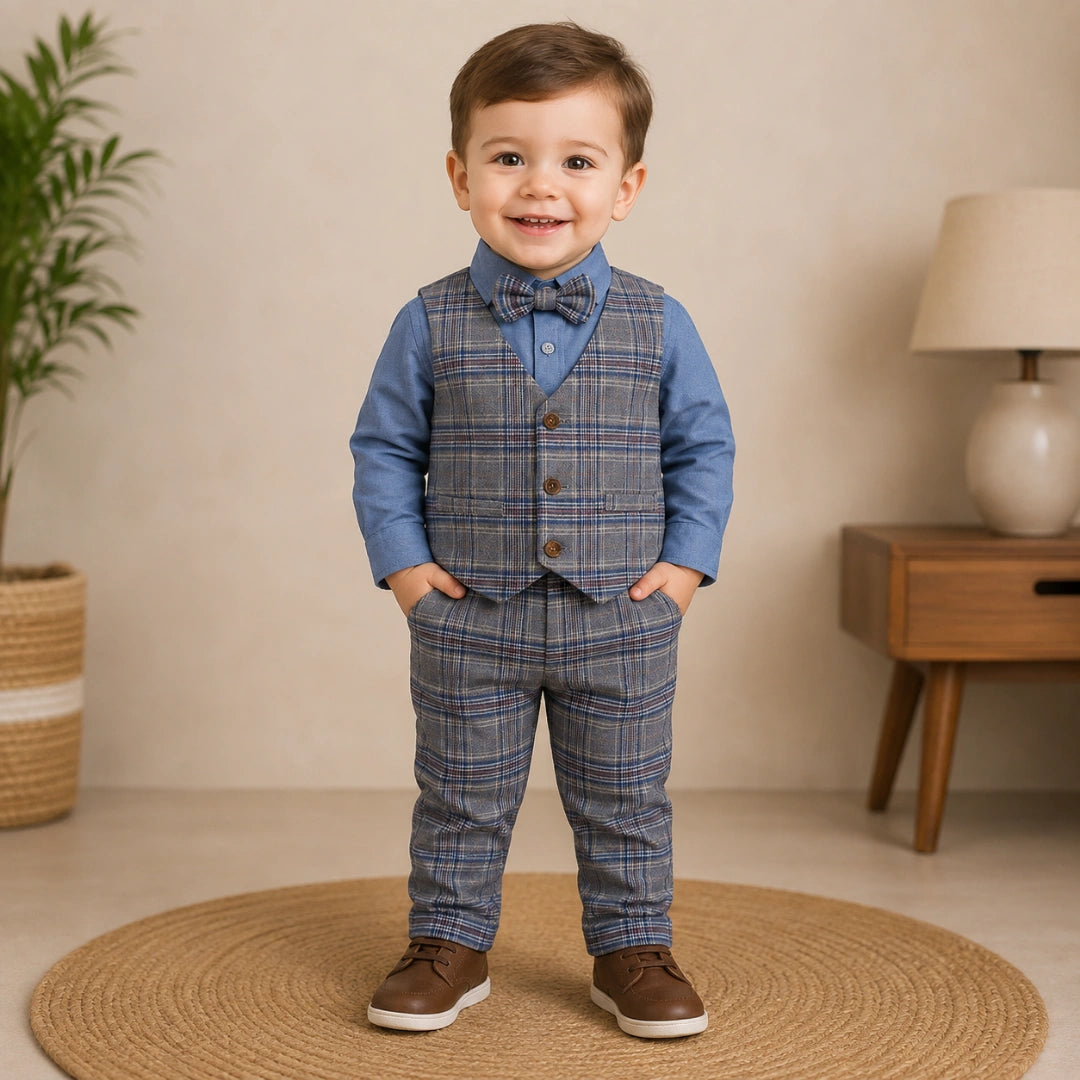 Grey Waistcoat Set