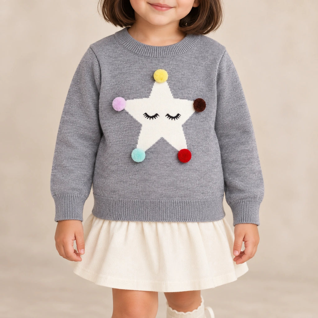 Star Pom Pom Sweater Unisex