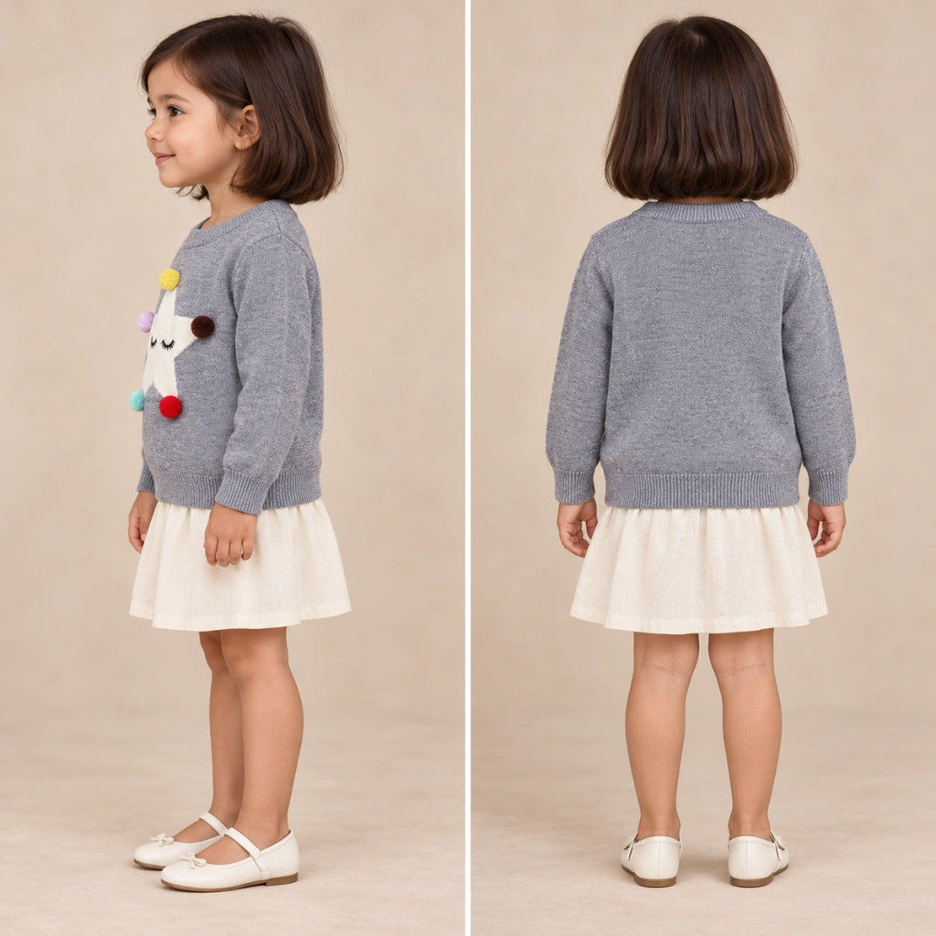 Star Pom Pom Sweater Unisex
