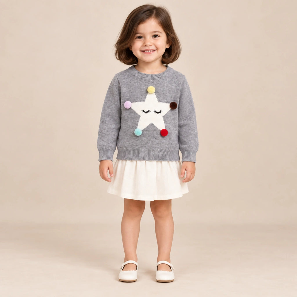 Star Pom Pom Sweater Unisex