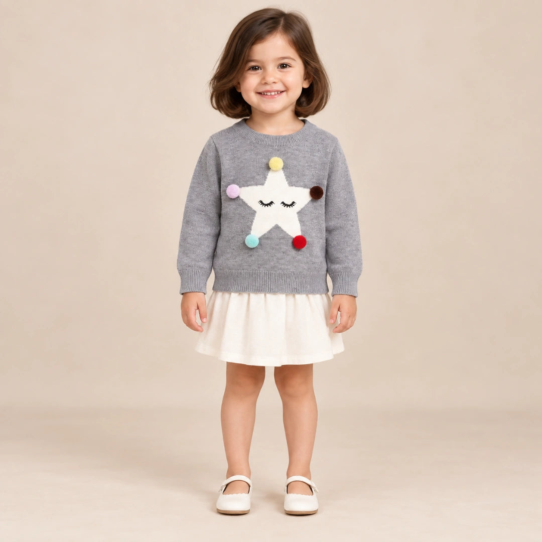 Star Pom Pom Sweater Unisex