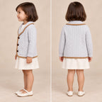 Grey With Brown Line Sweater