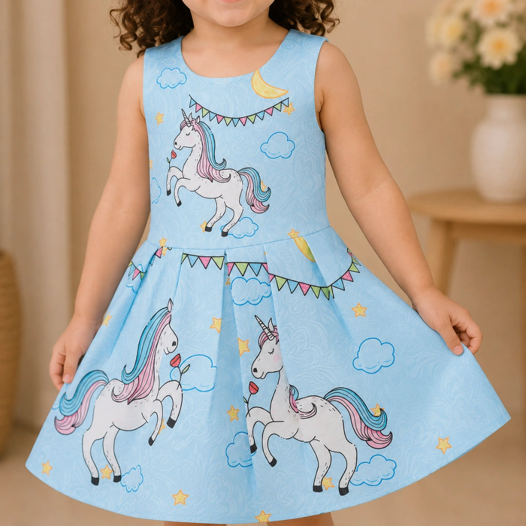 Light Blue Unicorn Dress