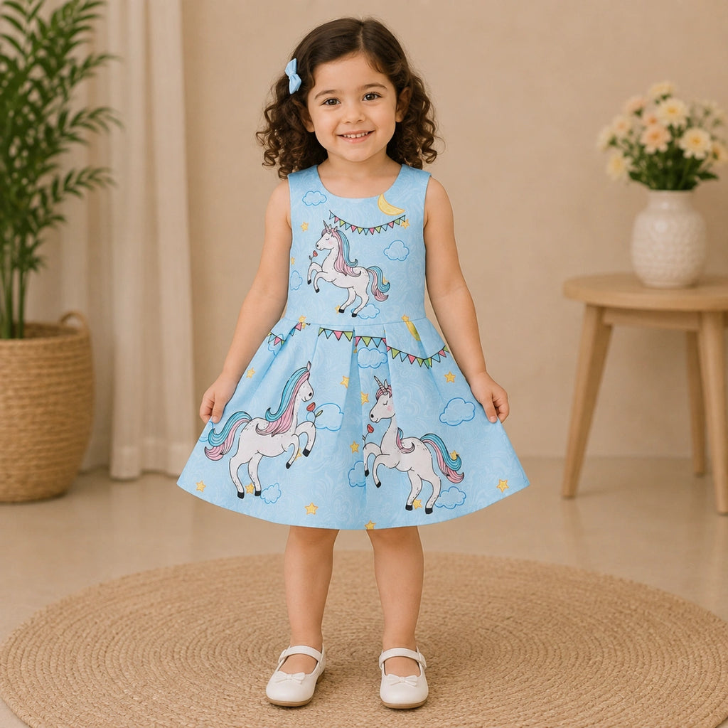 Light Blue Unicorn Dress