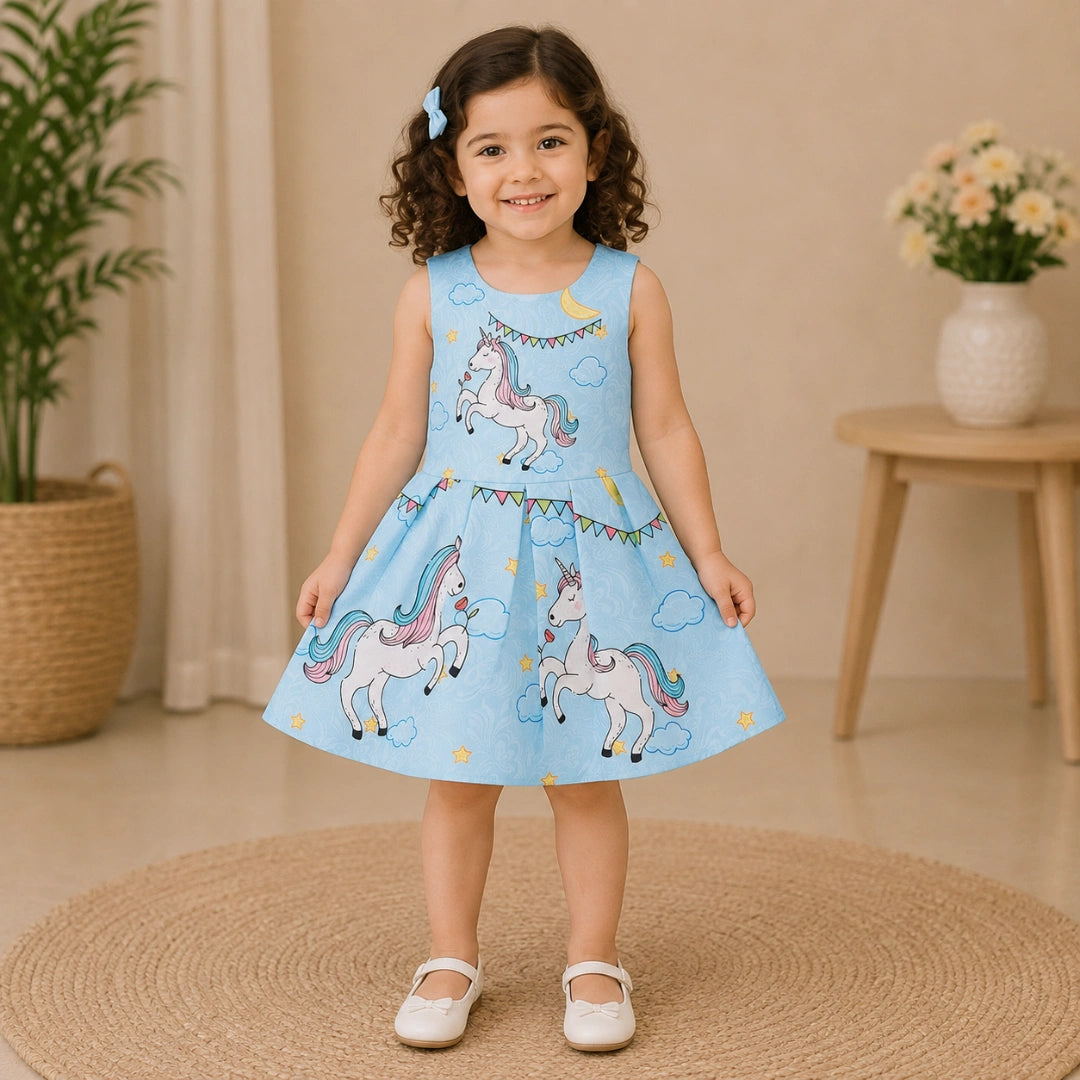 Light Blue Unicorn Dress