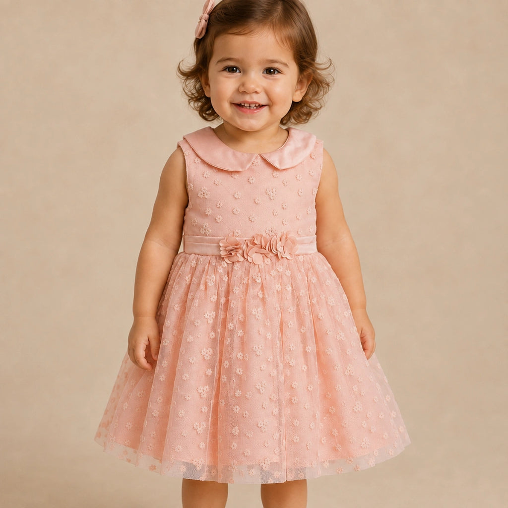 Peach Flower Dress
