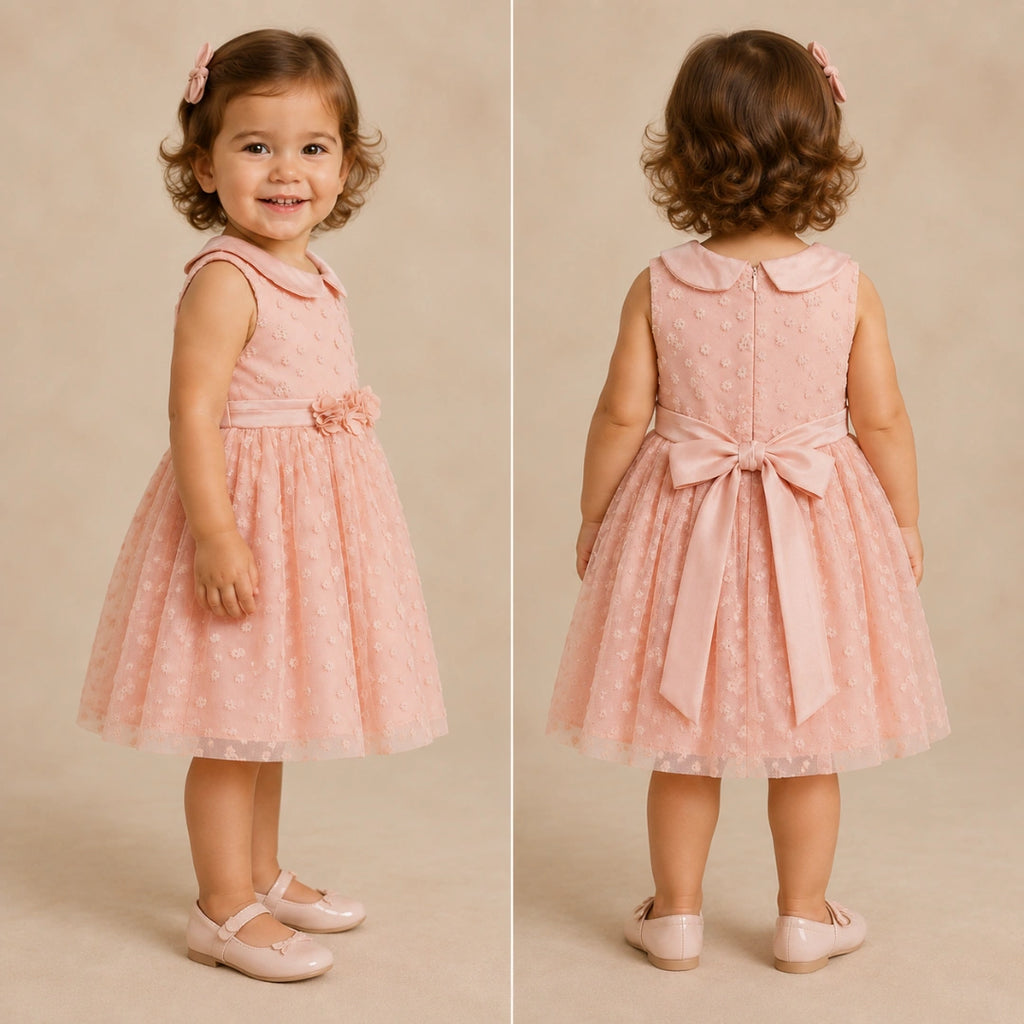 Peach Flower Dress