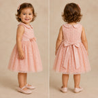 Peach Flower Dress