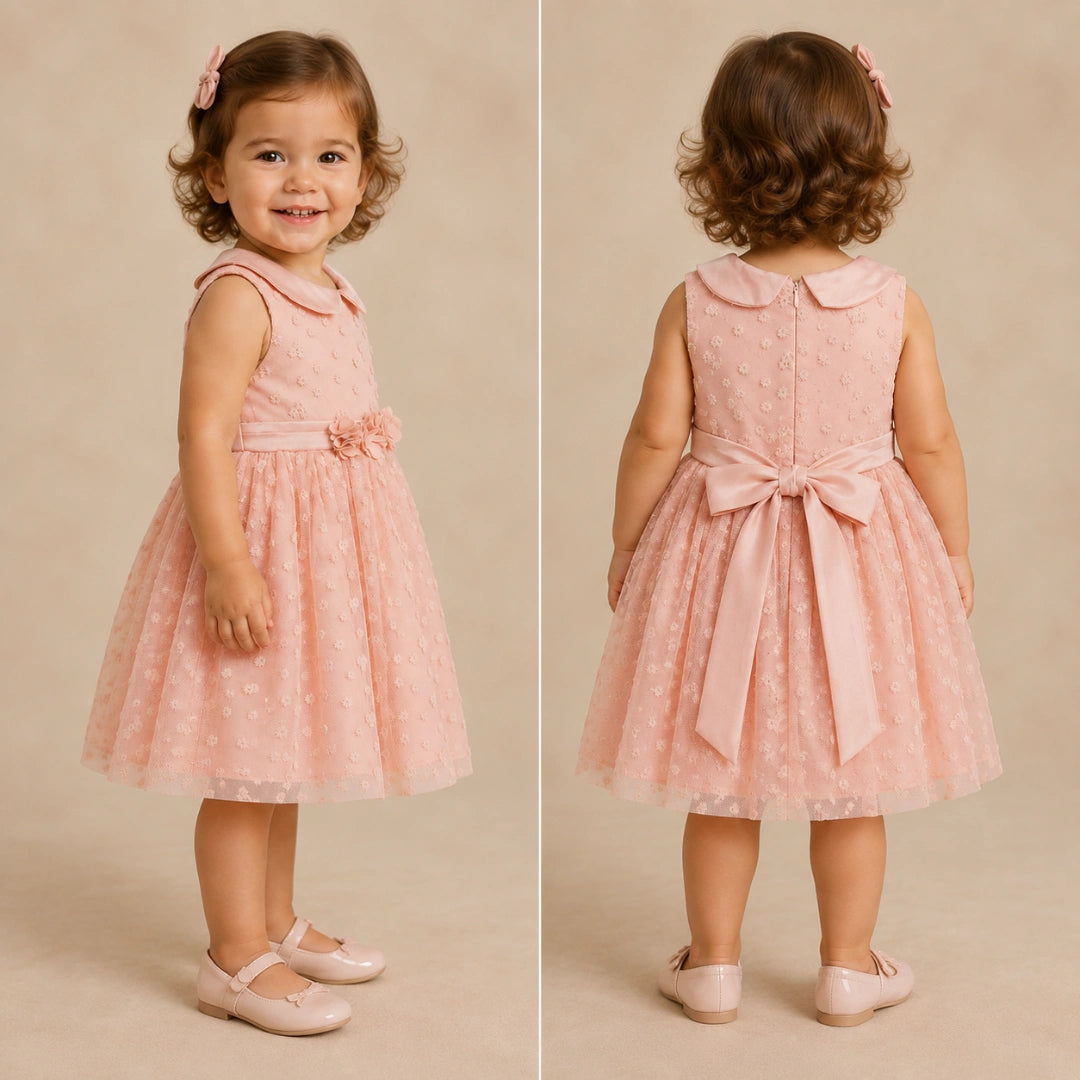 Peach Flower Dress