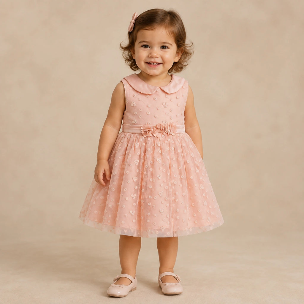Peach Flower Dress