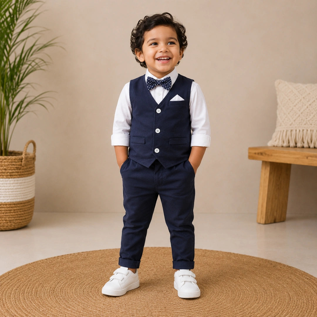 Navy Blue Suit Set