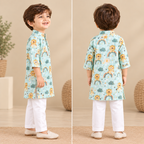 Lion Print Kurta Set