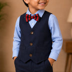 Navy Blue Waistcoat Set
