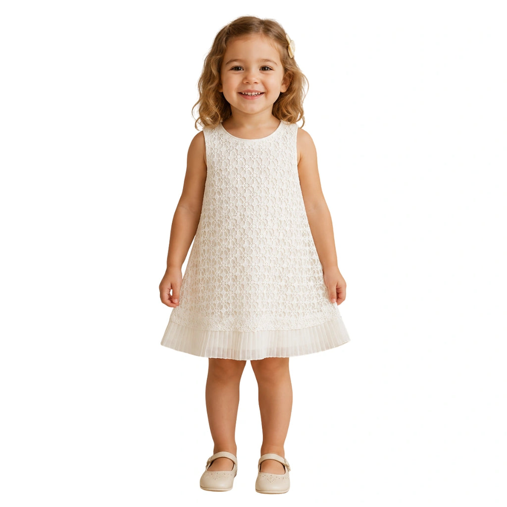 White Lace Net Dress