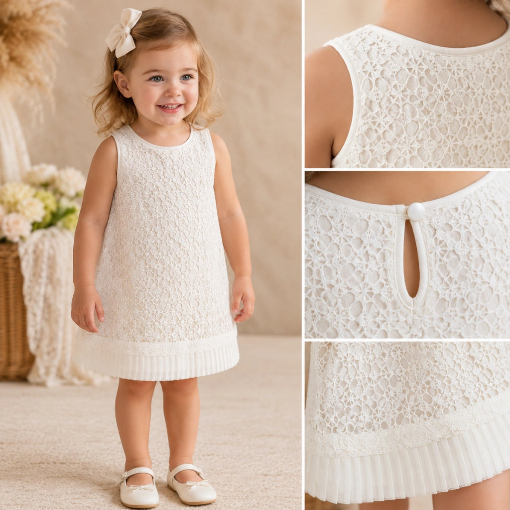 White Lace Net Dress