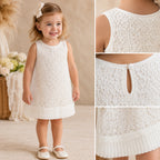 White Lace Net Dress