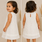 White Lace Net Dress