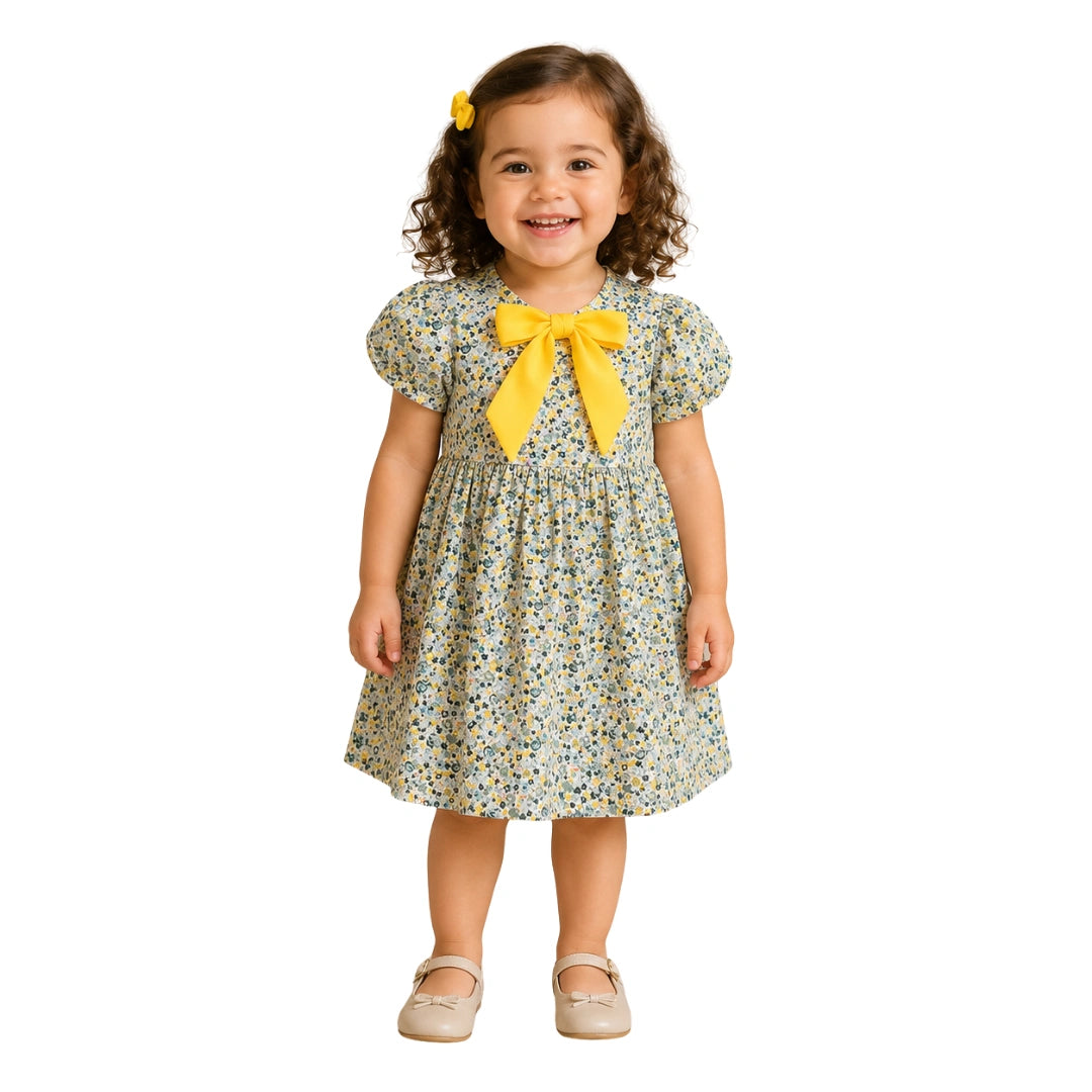 Yellow Ribbon Cotton Dress
