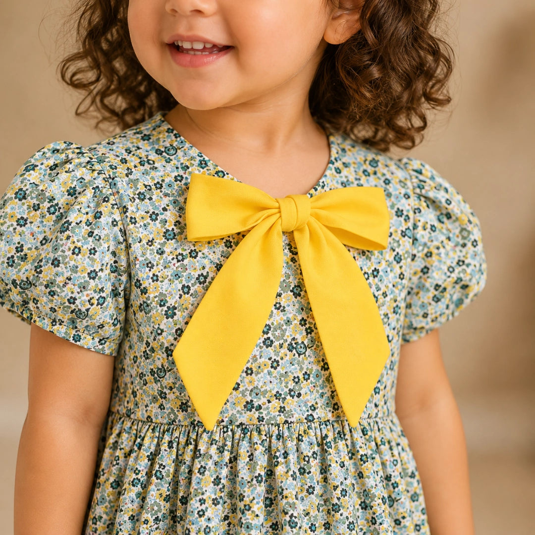 Yellow Ribbon Cotton Dress