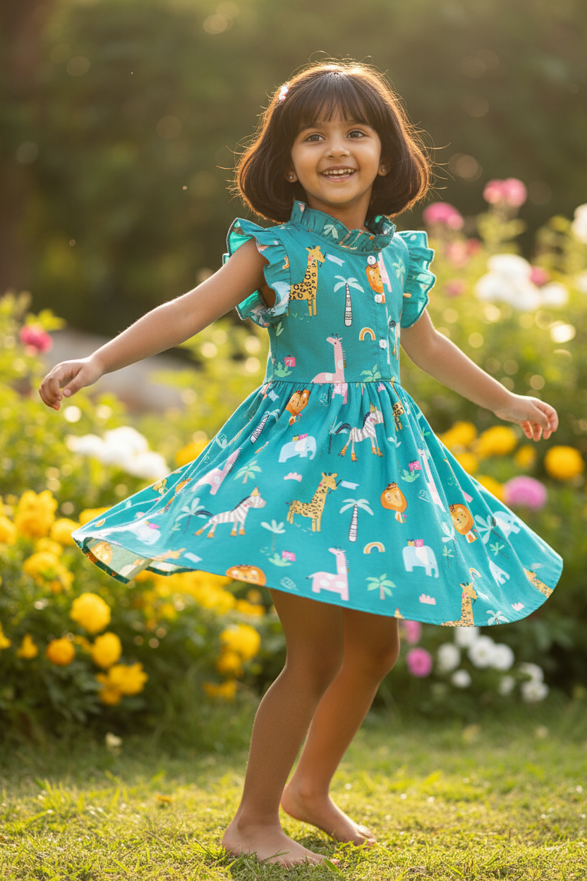 Girl in Safari Dress